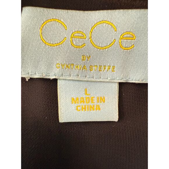 CeCe’s Front Ruffle Sz L Sleeveless Fully Lined pre-owned condition - Picture 3 of 5